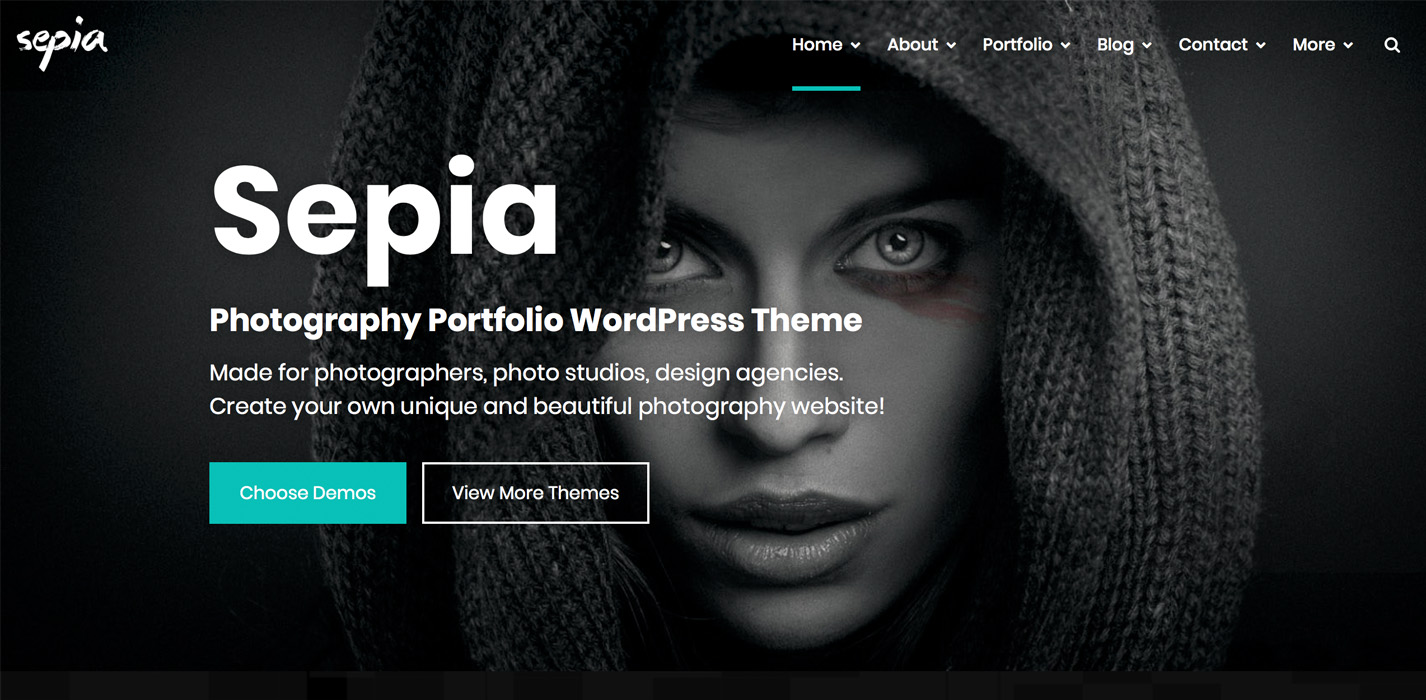 WordPress šablona Sepia