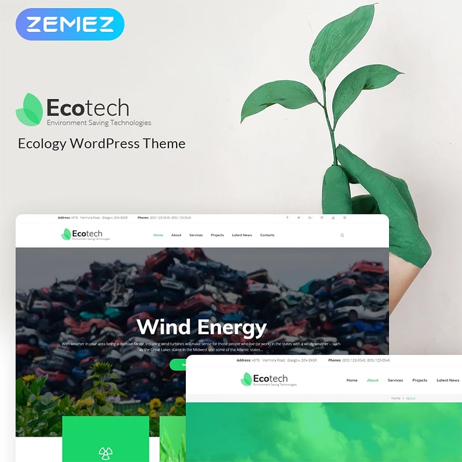 WordPress šablona EcoTech