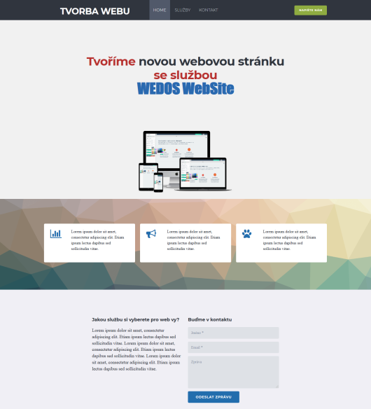Recenze WEDOS Website tvorba webu finální webové stránky