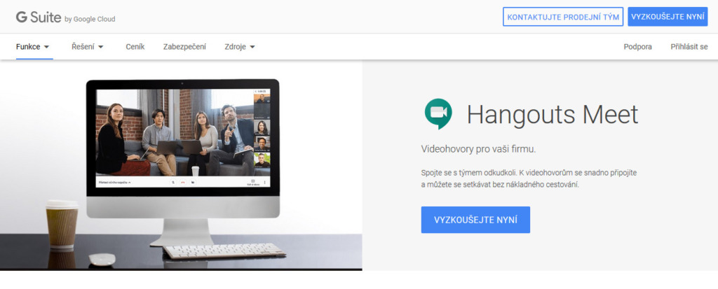 Google Hangouts Meet platforma pro videokonference