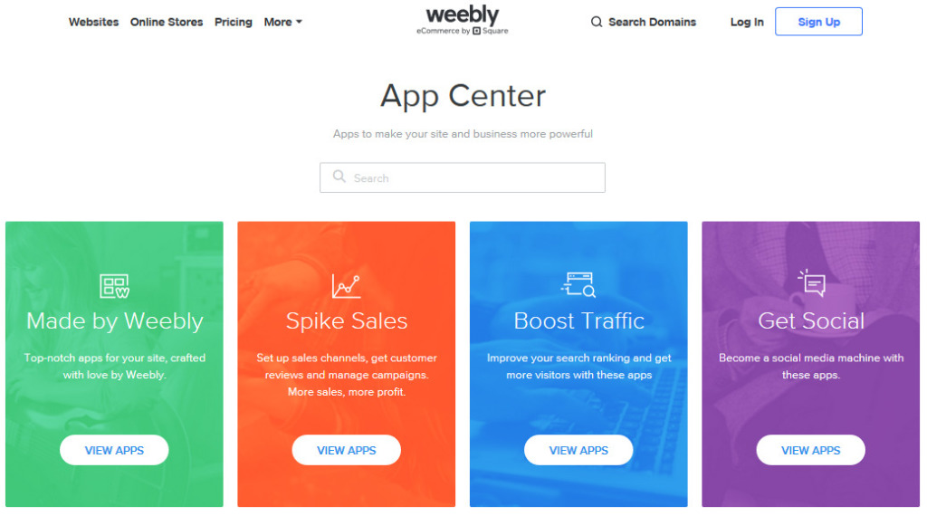 Recenze Weebly App Center