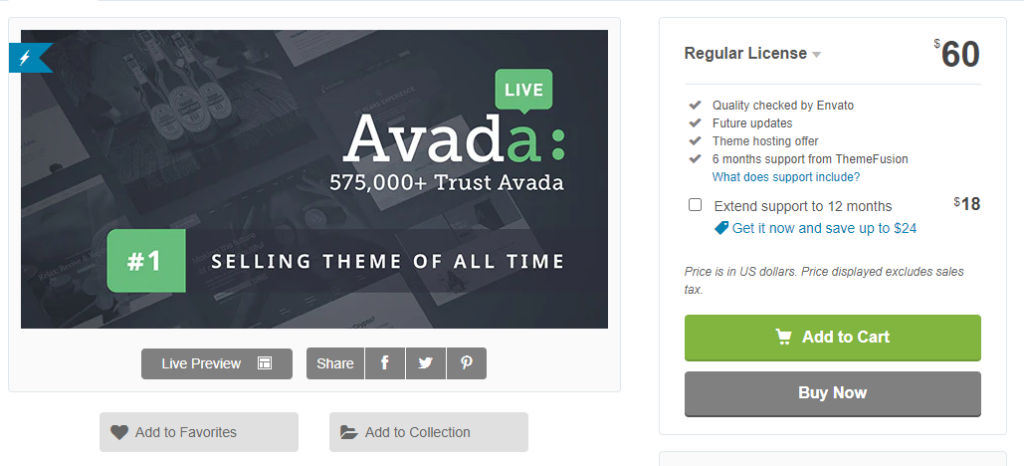 WordPress šablona Avada recenze cena