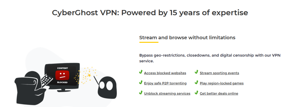 CyberGhost VPN recenze představení služby