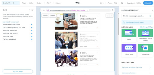 Wix: Přidejte a spravujte firemní blog